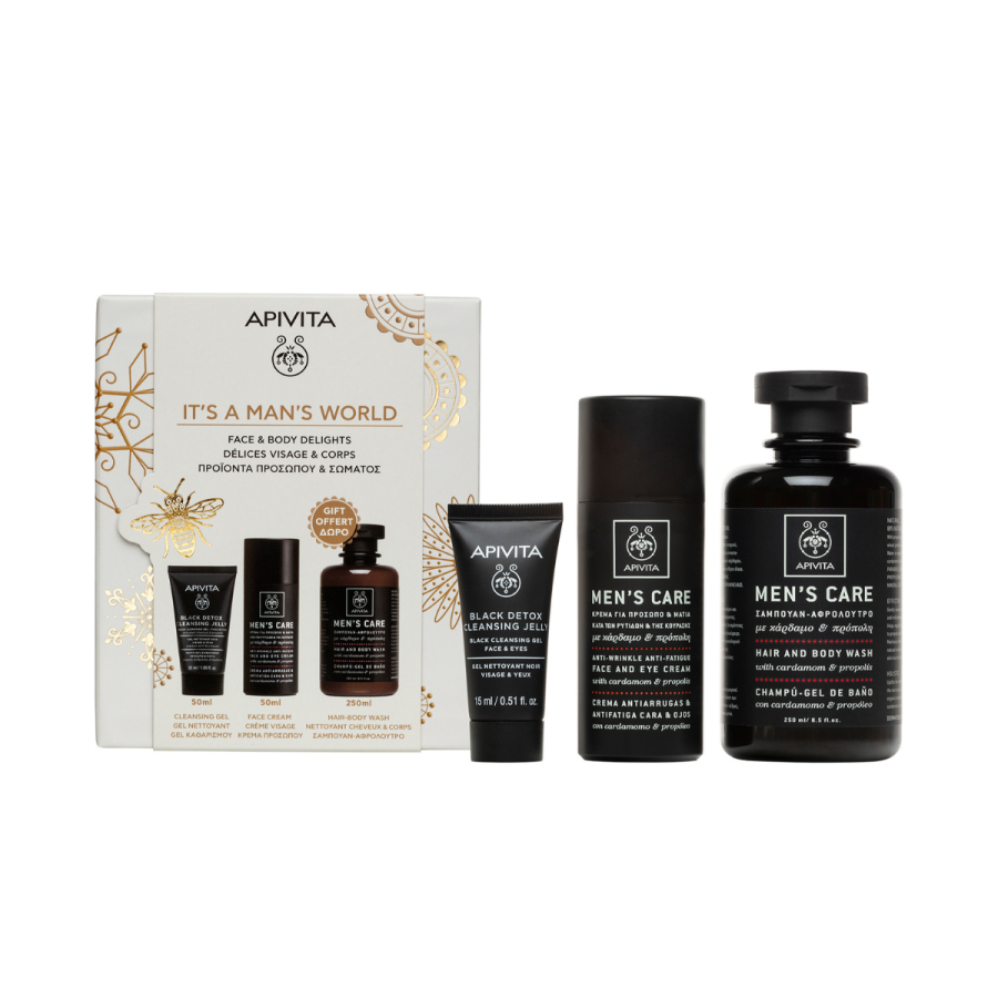 Set Apivita 2025 za muškarce kosa/lice/tijelo