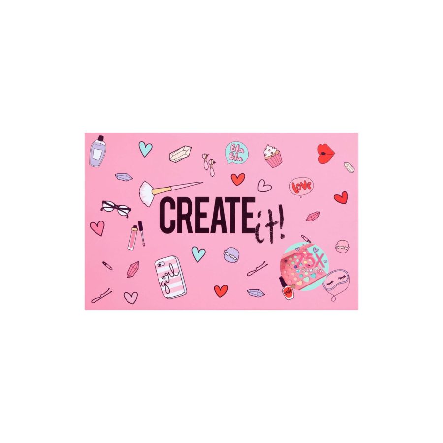 CREATE IT! SJENILA PALETTE XXL SA UPUTAMA ZA ŠMINKANJE (SMOKEY EYES ITD.)