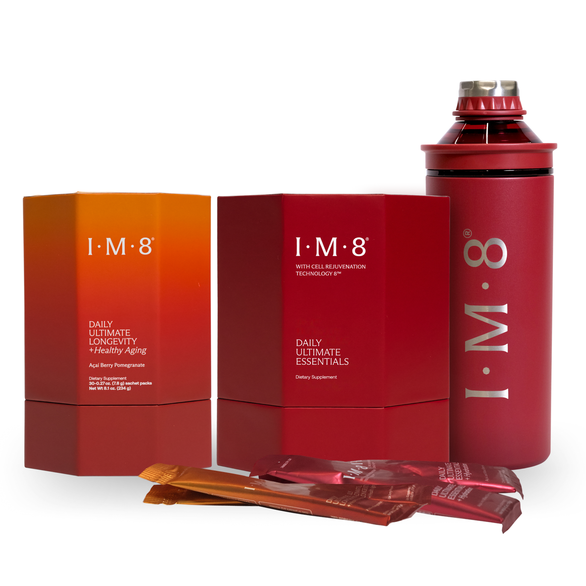 IM8 Daily Ultimate System – Daily Ultimate Essentials i Daily Ultimate Longevity